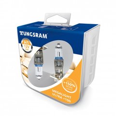 Автомобільні лампи Tungsram H1 55W 12V Megalight Ultra +150%