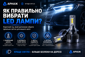 Як правильно вибрати LED лампи для ближнього і дальнього світла автомобіля?