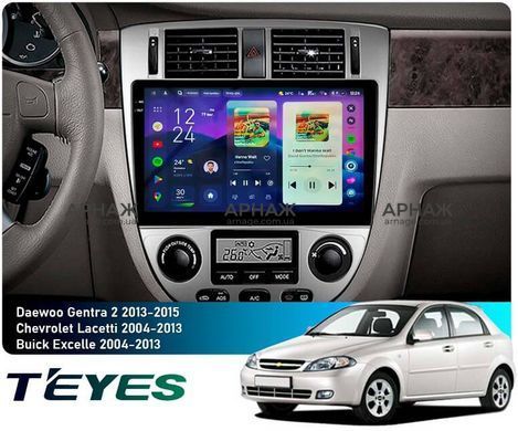 Штатна магнітола Teyes CC4 Pro 2K 12+256 Gb Chevrolet Lacetti J200 Daewoo Gentra 2 2013-2015 (F2) 10"