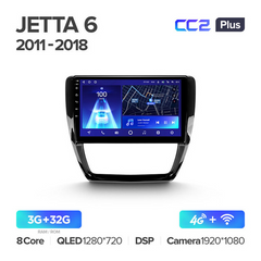 Штатна магнітола Teyes CC2 Plus 3GB+32GB 4G+WiFi VW Jetta 6 (2011-2018)