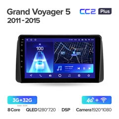 Штатна магнітола Teyes CC2 Plus 3GB+32GB 4G+WiFi Chrysler Grand Voyager 5 (2011-2015)