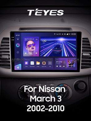 Штатна магнітола Teyes CC3 2K 4+32 Gb Nissan March 3 K12 2002-2010 9"