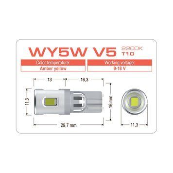 Led автолампы AMS EXTREME WY5W V5 T10 2200K