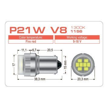 Led автолампы AMS VISION P21W V8 1156 1300K