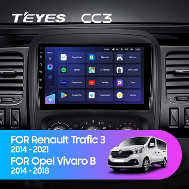 Штатная магнитола Teyes CC3 3Gb+32Gb Renault Trafic 3 (2014-2021), Opel Vivaro B (2014-2018)