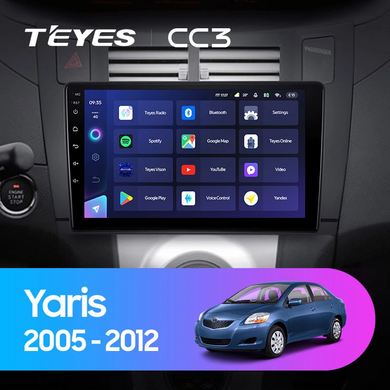 Штатна магнітола Teyes CC3 2K 6+128 Gb Toyota Yaris XP90 2005-2012 9"
