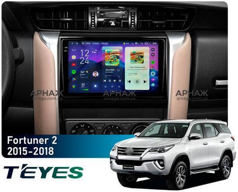 Штатная магнитола Teyes CC4 Pro 2K 8+128 Gb Toyota Fortuner 2 2015-2018 9"