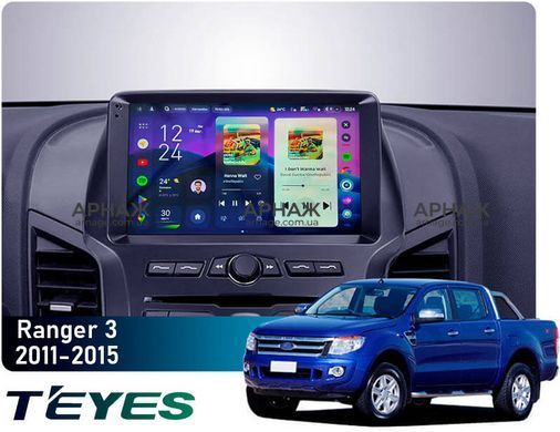 Штатна магнітола Teyes CC4 Pro 2K 12+256 Gb Ford Ranger 3 (F1) 2011-2015 9" (L1)