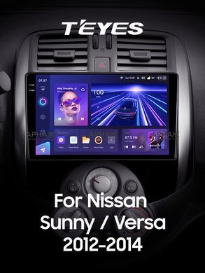 Штатна магнітола Teyes CC3 2K 6+128 Gb Nissan Sunny Versa C17 2012-2014 9"