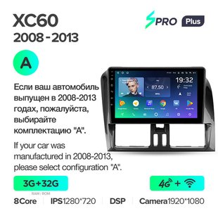 Штатна магнітола Teyes sPRO Plus 3GB+32GB 4G+WiFi Volvo XC60 (2008-2017)