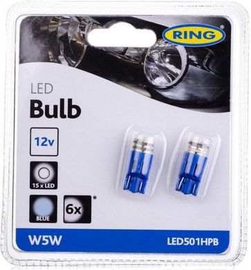 LED Габариты Ring High Power T10 (501) Wedge High Power Blue LED501HPB (7658)