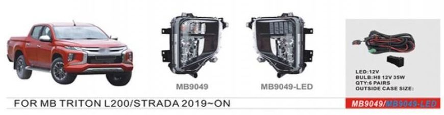 Протитуманні фари Dlaa MB-9049 Mitsubishi Triton/L200/Pajero Sport 2018-