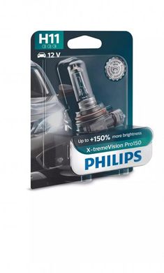Галогенна лампа Philips 12362XVPB1 H11 55W 12V PGJ19-2 X-treme Vision Pro +150%