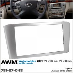 Переходная рамка AWM 781-07-048 TOYOTA Avensis T25 2002-2008 Silver