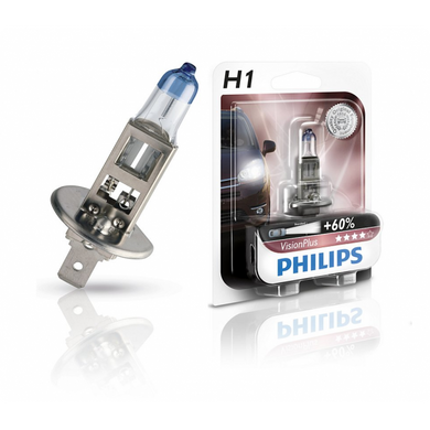 Автолампы Philips H1 VisionPlus 12258VPB1