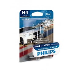 Автолампа Philips 12342RVB1 H4 60/55W 12V P43T RacingVision +150%