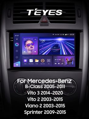 Штатная магнитола Teyes CC3 2K 4+32 Gb Mercedes Benz B-Class T245 2005-2011 9"