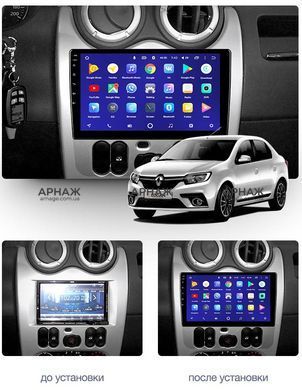 Автомагнітола Teyes CC3 2K 4+32 Gb Renault Logan 1 Sandero Lada Lergus largus Dacia 2010-2015 9"