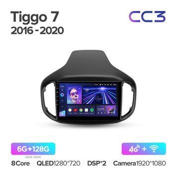 Штатная магнитола Teyes CC3 6GB+128GB 4G+WiFi Chery Tiggo 7 (2016-2020)