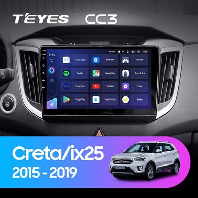 Штатная магнитола Teyes CC3 6+128 Gb 360° Hyundai Creta IX25 2015-2019 10"
