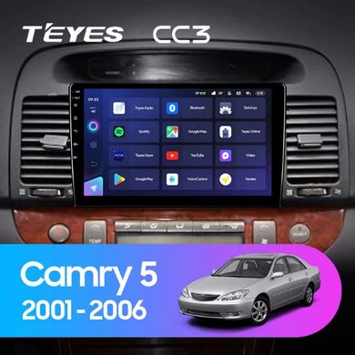 Штатна магнітола Teyes CC3 6+128 Gb 360° Toyota Camry 5 XV 30 2001-2006-A 9"