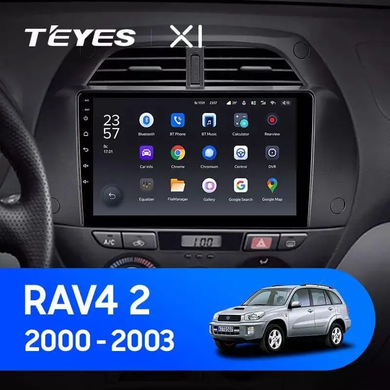 Штатна магнітола Teyes X1 2+32Gb Wi-Fi Toyota RAV4 2 CA20 CA20W XA20 2000 - 2003 9"