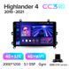 Штатная магнитола Teyes CC3 2K 4+64 Gb Toyota Highlander 4 XU70 2019-2021 9"