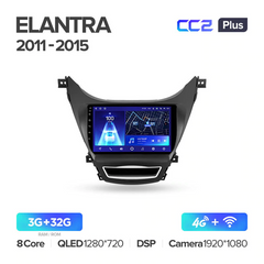 Штатна магнітола Teyes CC2 Plus 3GB+32GB 4G+WiFi Hyundai Elantra (2011-2015)