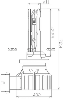 LED автолампы Drive-X PA-02P H27(880) 6000K