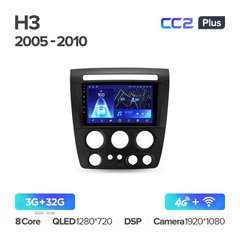 Штатна магнітола Teyes CC2 Plus 3GB+32GB 4G+WiFi Hummer H3 (2005-2010)