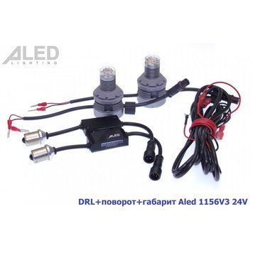 Лампа DRL+поворот+габарит ALed 1156 (P21W) 12V 1156V3