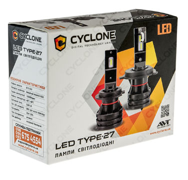Світлодіодні лампи Cyclone LED H13 H / L 5000K 5100Lm CR type 27