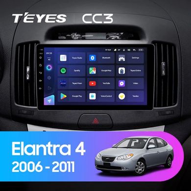 Штатная магнитола Teyes CC3 6+128 Gb 360° Hyundai Elantra 4 HD 2006-2012 9"