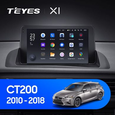 Штатна магнітола Teyes X1 2+32Gb Wi-Fi Lexus CT CT200 CT200h 2010-2018 9"