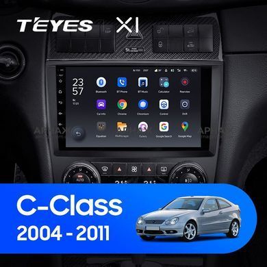 Штатна магнітола Teyes X1 2+32Gb Mercedes Benz C-Class W203 CL203 C209 A209 2004-2011 9"