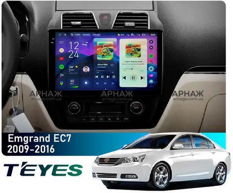 Штатна магнітола Teyes CC4 Pro 2K 8+128 Gb Geely Emgrand EC7 1 2009-2016 10"