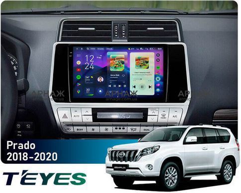 Штатна магнітола Teyes CC4 2K 8+128 Gb Toyota Land Cruiser Prado 150 2018-2020 10"