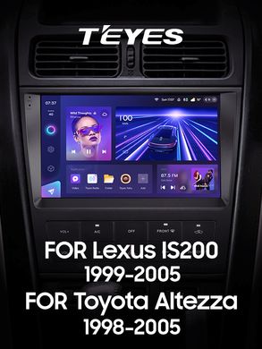 Штатная магнитола Teyes CC3 2K 6+128 Gb 360° Lexus IS200 XE10 1999-2005 For Toyota Altezza XE10 1998-2005 9" (L3)