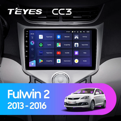 Штатна магнітола Teyes CC3 6+128 Gb Chery Fulwin 2 Very A13 2013 - 2016 9"
