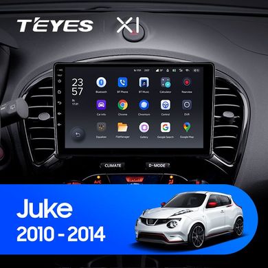 Штатна магнітола Teyes X1 2+32Gb Wi-Fi Nissan Juke 2010-2014 (A) 9"