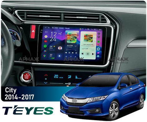 Штатна магнітола Teyes CC4 2K 8+128 Gb Honda City 2014-2017 (A) 10"