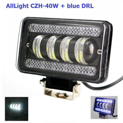 Світлодіодна фара AllLight CZH-40W + blue DRL