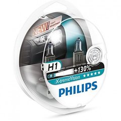 Лампа галогенна Philips H1 X-treme VISION + 130% 3700K 12258XV + S2