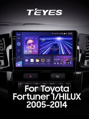 Штатная магнитола Teyes CC3 2K 6+128 Gb Toyota Fortuner 1 AN50 AN60 HILUX Revo Vigo 2005-2007 9"