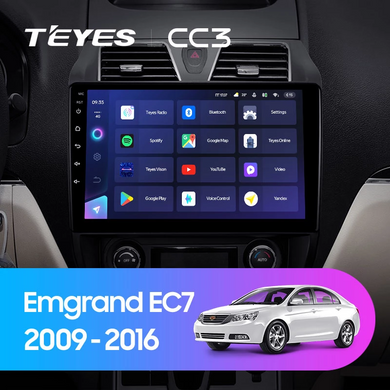 Штатная магнитола Teyes CC3 2K 4+64 Gb Geely Emgrand EC7 1 2009-2016 10"