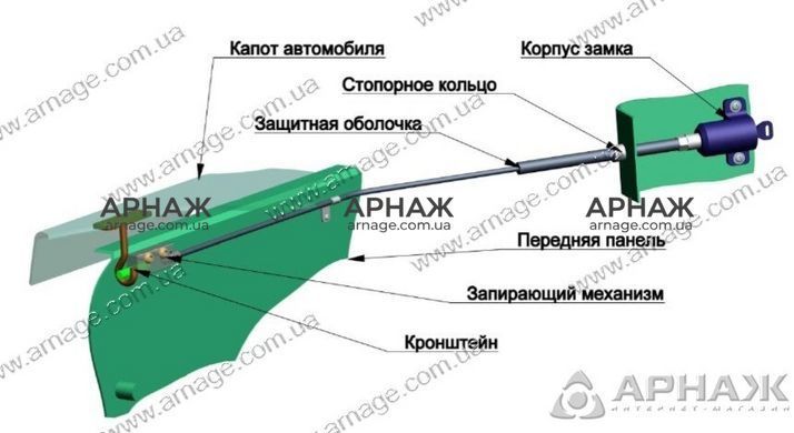 Construct Замок капота CHL 015 М модельный