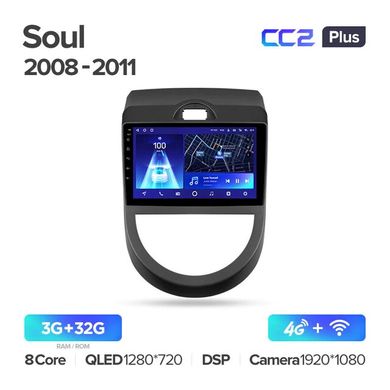 Штатна магнітола Teyes CC2 Plus 3GB+32GB 4G+WiFi Kia Soul 1 (2008-2011)