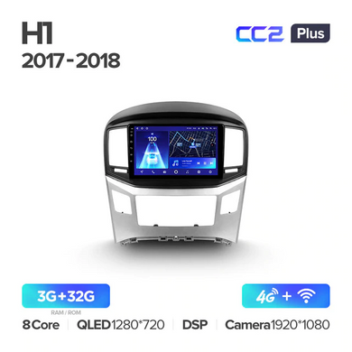 Штатна магнітола Teyes CC2 Plus 3GB+32GB 4G+WiFi Hyundai H1 (2017-2018)