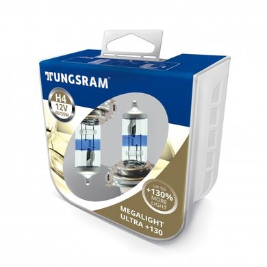 Автомобільні лампи Tungsram H4 60/55W 12V Megalight Ultra +130%