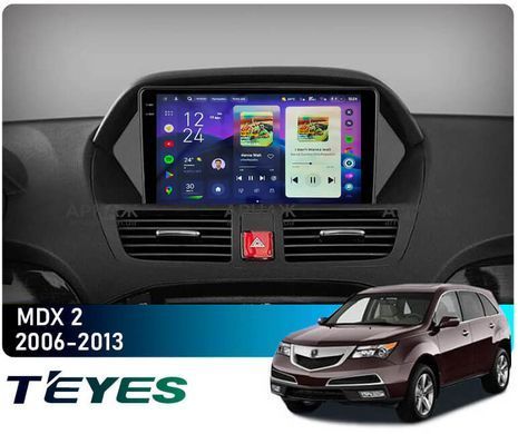 Штатная магнитола Teyes CC4 2K 6+64 Gb Acura MDX YD2 2 II 2006-2013 9"